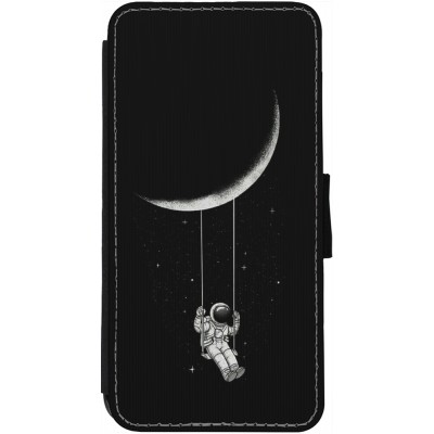 Coque iPhone 13 - Wallet noir Astro balançoire