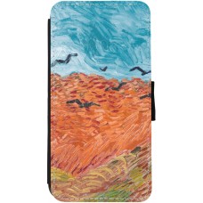 Coque iPhone 13 - Wallet noir Autumn 22 Van Gogh style