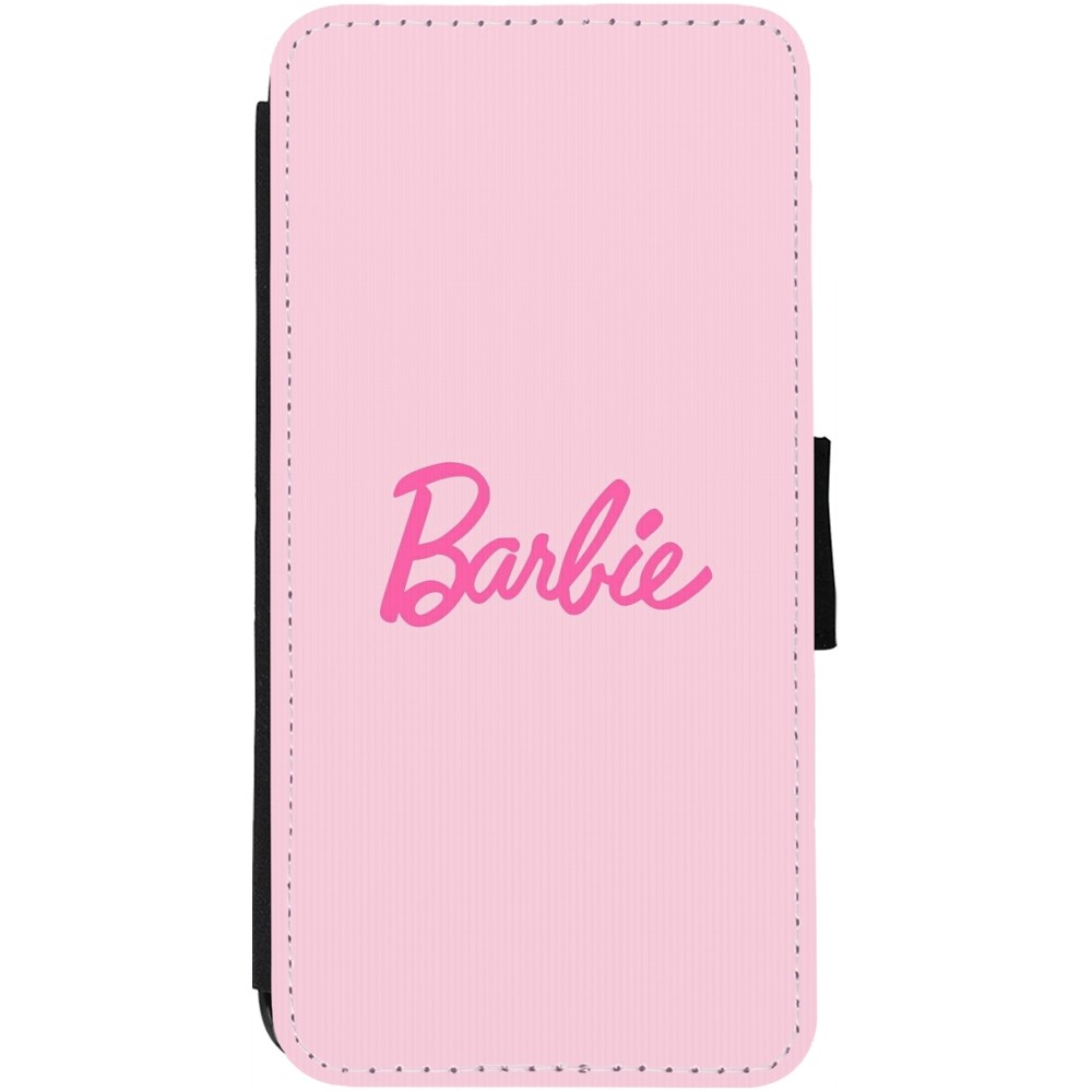 Coque iPhone 13 - Wallet noir Barbie Text