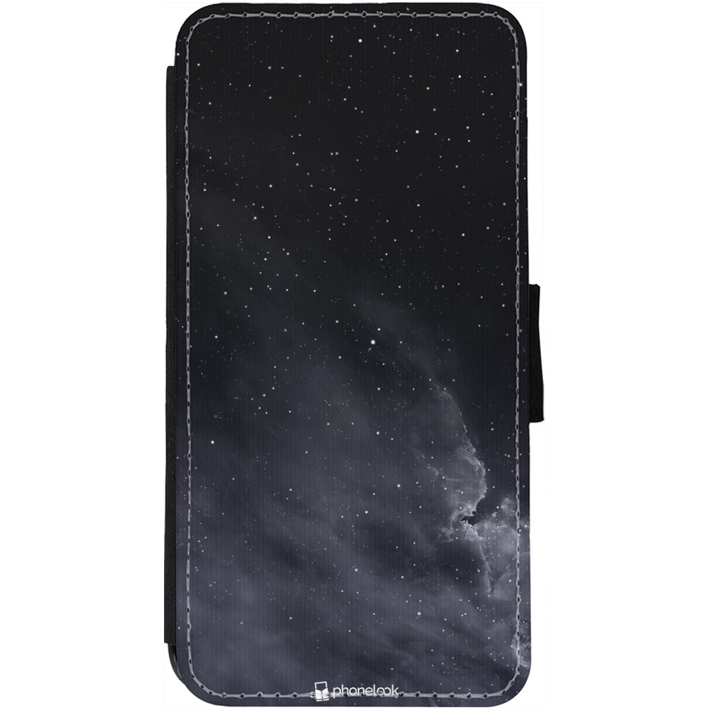 Coque iPhone 13 - Wallet noir Black Sky Clouds