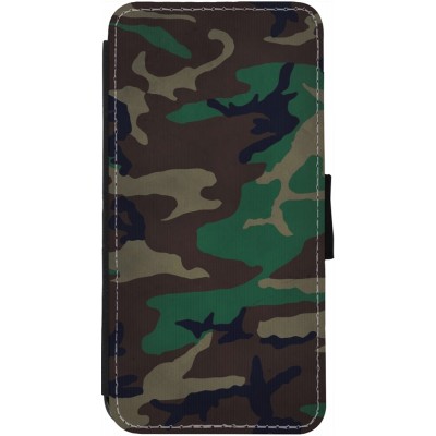 Coque iPhone 13 - Wallet noir Camouflage 3