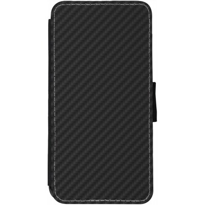 Coque iPhone 13 - Wallet noir Carbon Basic