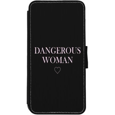 Coque iPhone 13 - Wallet noir Dangerous woman