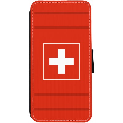 Coque iPhone 13 - Wallet noir Euro 2020 Switzerland