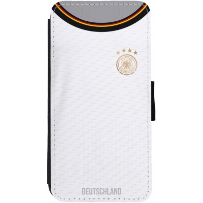 Coque iPhone 13 - Wallet noir Maillot de football Allemagne 2022 personnalisable