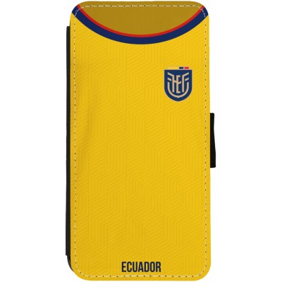 Coque iPhone 13 - Wallet noir Maillot de football Equateur 2022