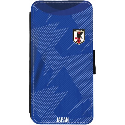 Coque iPhone 13 - Wallet noir Maillot de football Japon 2022 personnalisable