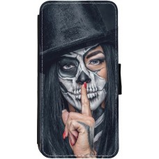 Coque iPhone 13 - Wallet noir Halloween 18 19