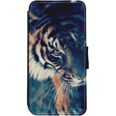 Coque iPhone 13 - Wallet noir Incredible Lion