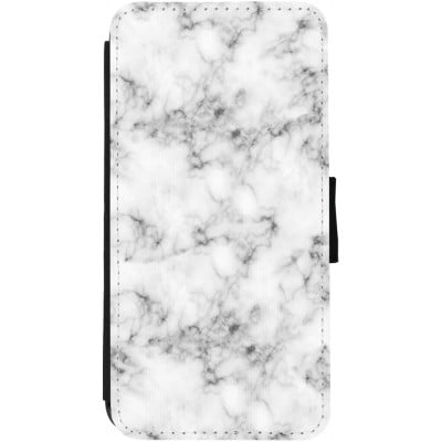 Coque iPhone 13 - Wallet noir Marble 01