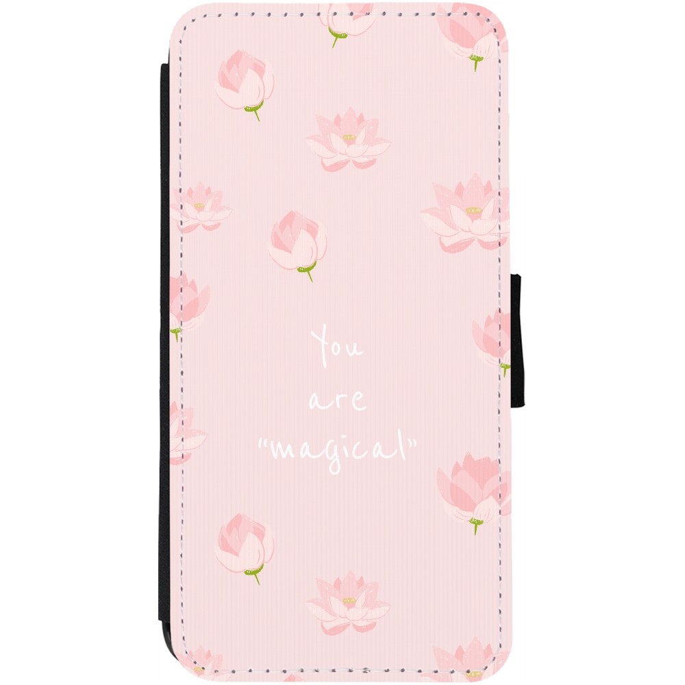 Coque iPhone 13 - Wallet noir Mom 2023 your are magical