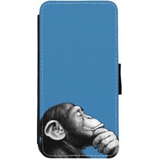 Coque iPhone 13 - Wallet noir Monkey Pop Art