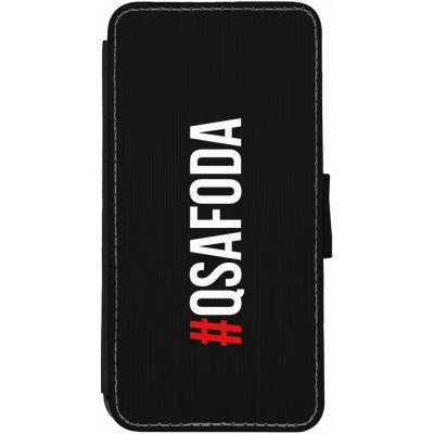 Coque iPhone 13 - Wallet noir Qsafoda 1