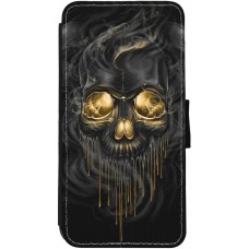 Coque iPhone 13 - Wallet noir Skull 02