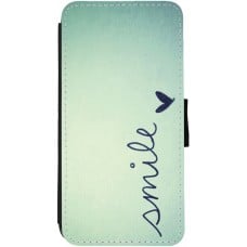 Coque iPhone 13 - Wallet noir Smile