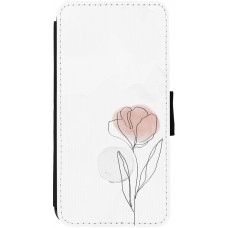 Coque iPhone 13 - Wallet noir Spring 23 minimalist flower