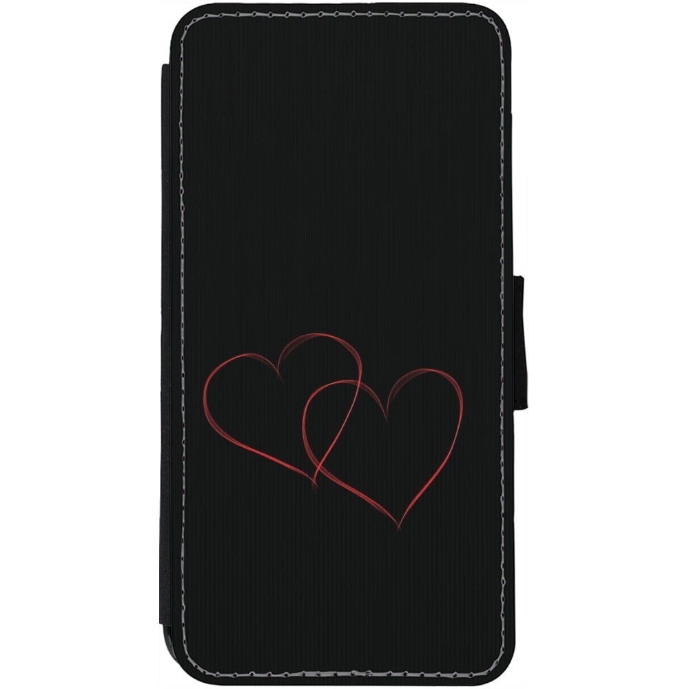 iPhone 13 Case Hülle - Wallet schwarz Valentine 2023 attached heart