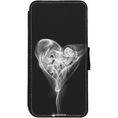 Coque iPhone 13 - Wallet noir Valentine 2022 Black Smoke