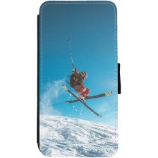 Coque iPhone 13 - Wallet noir Winter 22 Ski Jump