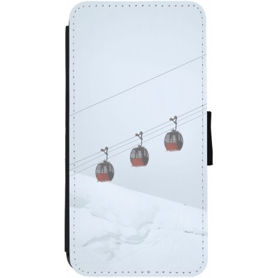 Coque iPhone 13 - Wallet noir Winter 22 ski lift