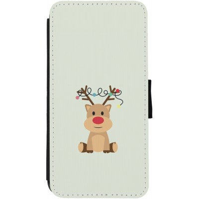 Coque iPhone 13 - Wallet noir Christmas 22 baby reindeer