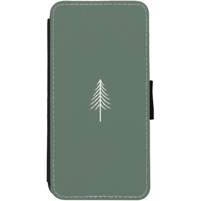 Coque iPhone 13 - Wallet noir Christmas 22 minimalist tree