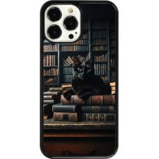 Coque iPhone 13 Pro Max - Chat livres sombres