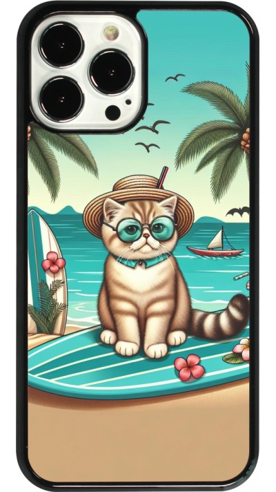 Coque iPhone 13 Pro Max - Chat Surf Style