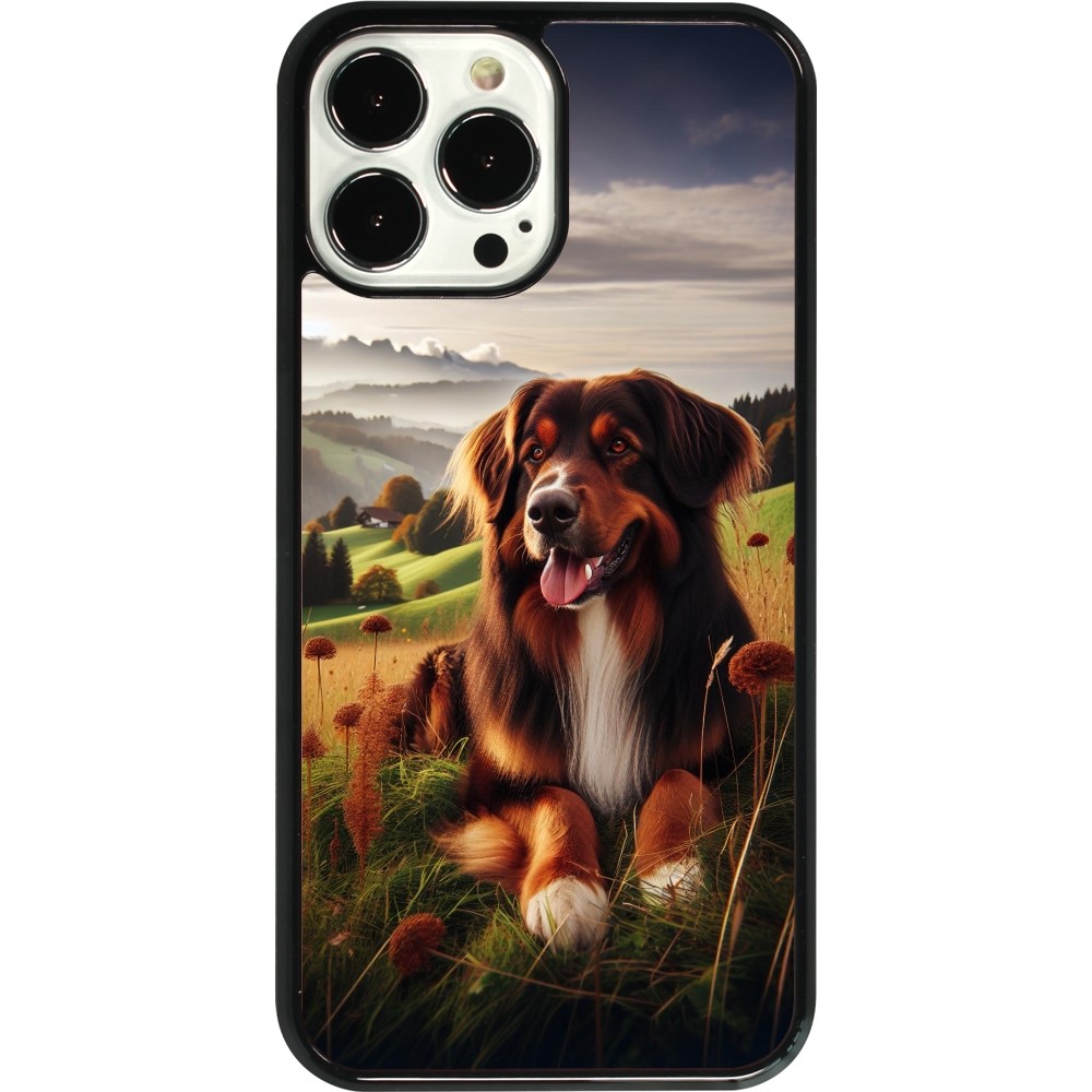 Coque iPhone 13 Pro Max - Chien Campagne Suisse