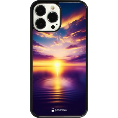 Coque iPhone 13 Pro Max - Coucher soleil jaune violet