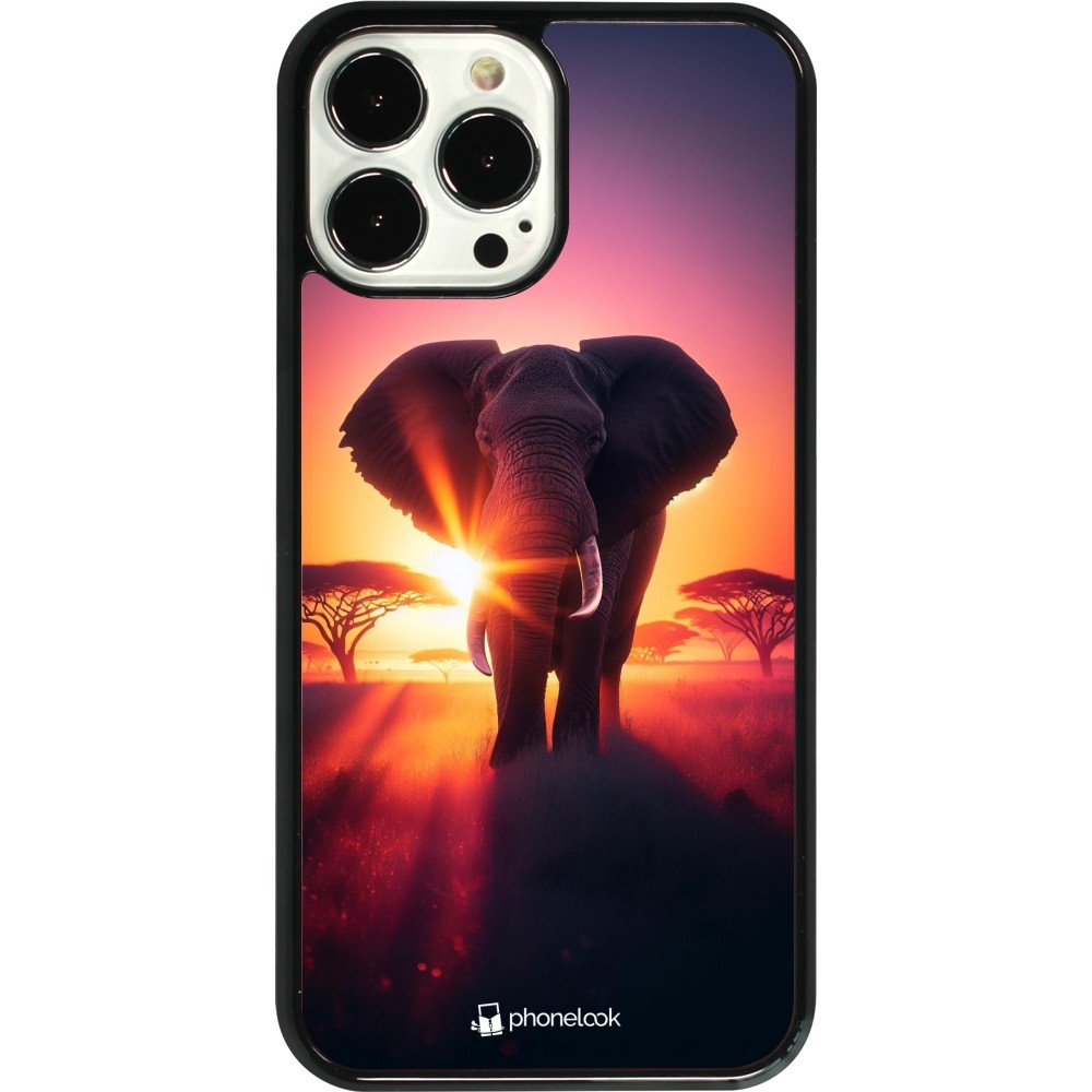 Coque iPhone 13 Pro Max - Elephant Sunrise Beauty