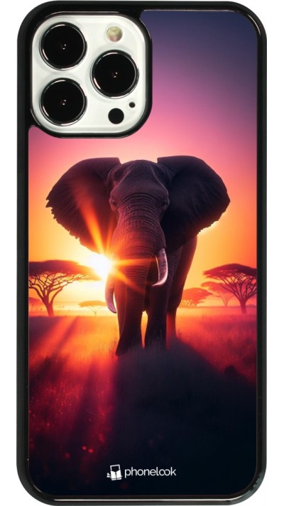 iPhone 13 Pro Max Case Hülle - Elefant Sonnenaufgang Schönheit