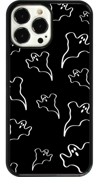 iPhone 13 Pro Max Case Hülle - Halloween 2024 black and white ghosts