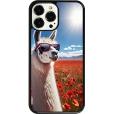 Coque iPhone 13 Pro Max - Lama Chic en Coquelicot