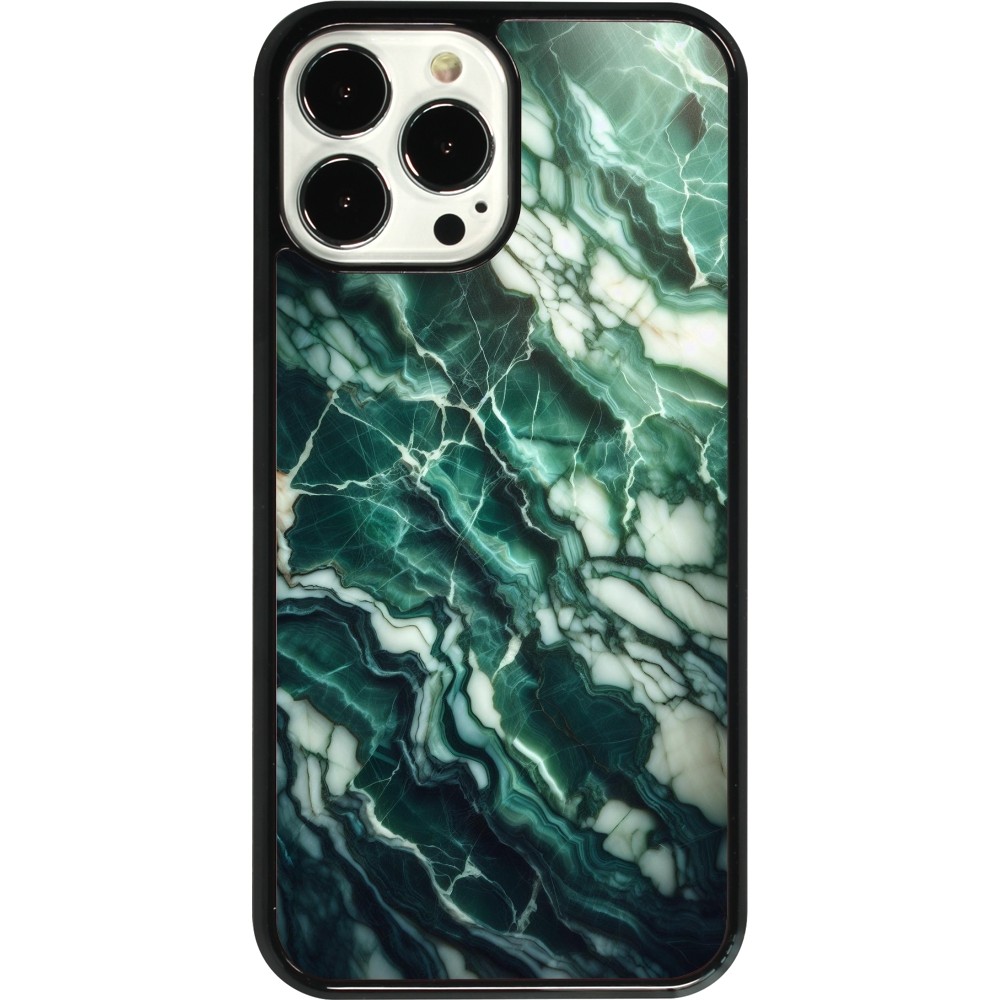 Coque iPhone 13 Pro Max - Marbre vert majestueux