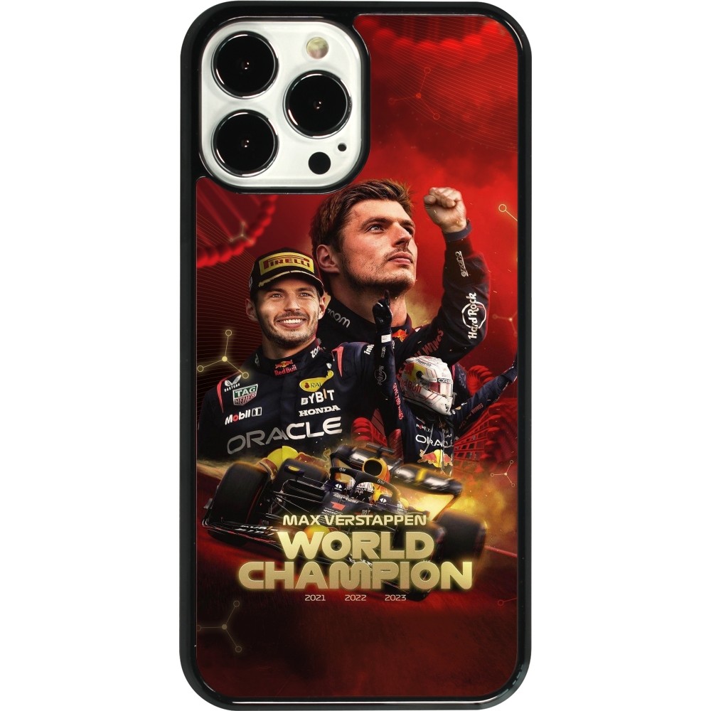 Coque iPhone 13 Pro Max - Max Verstappen Champion 2023