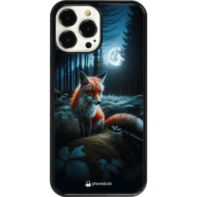 Coque iPhone 13 Pro Max - Renard lune forêt