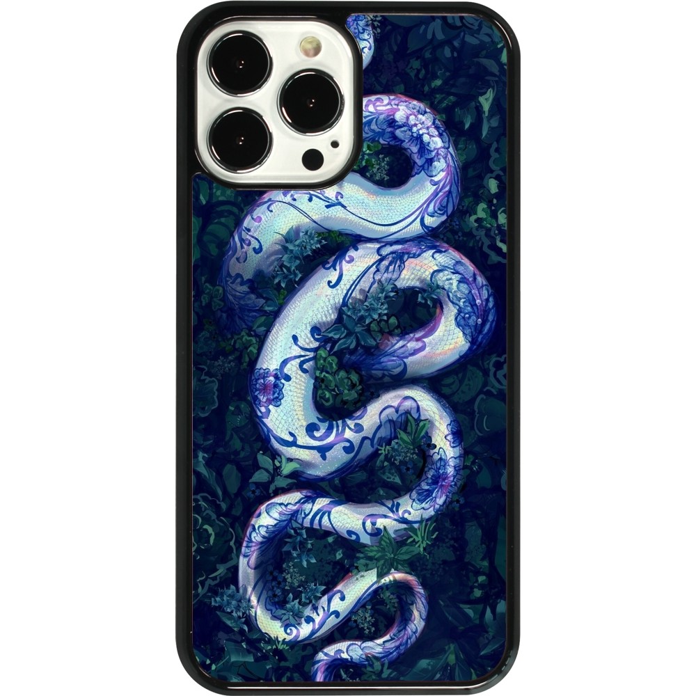 Coque iPhone 13 Pro Max - Serpent Blue Anaconda