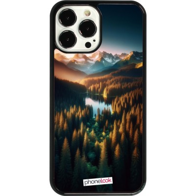 Coque iPhone 13 Pro Max - Sunset Forest Lake