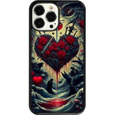 Coque iPhone 13 Pro Max - Dark Love Coeur Sang