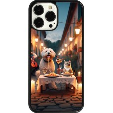 Coque iPhone 13 Pro Max - Valentine 2024 Dog & Cat Candlelight