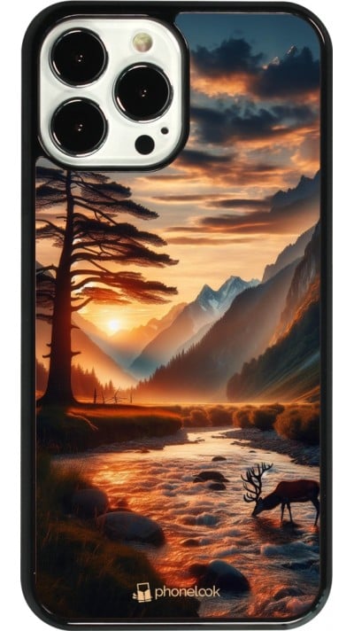 Coque iPhone 13 Pro Max - Valley Sunset Deer Tree