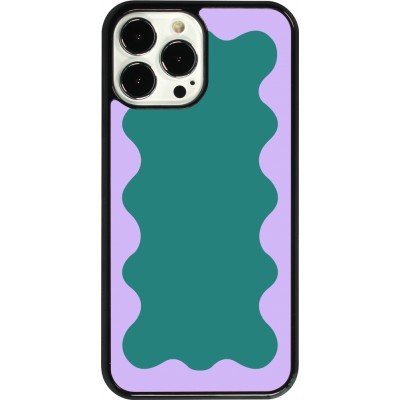 Coque iPhone 13 Pro Max - Wavy Rectangle Green Purple