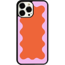 Coque iPhone 13 Pro Max - Wavy Rectangle Orange Pink