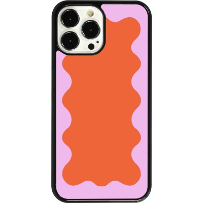 Coque iPhone 13 Pro Max - Wavy Rectangle Orange Pink