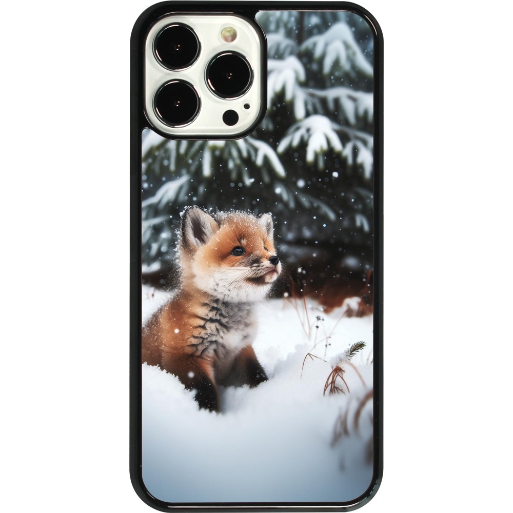 Coque iPhone 13 Pro Max - Noël 2023 Renardeau sapin