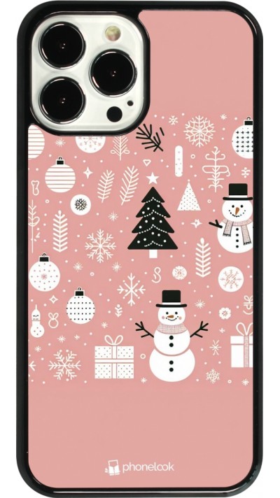 iPhone 13 Pro Max Case Hülle - Weihnachten 2024 Rose Schneemann Weihnachten