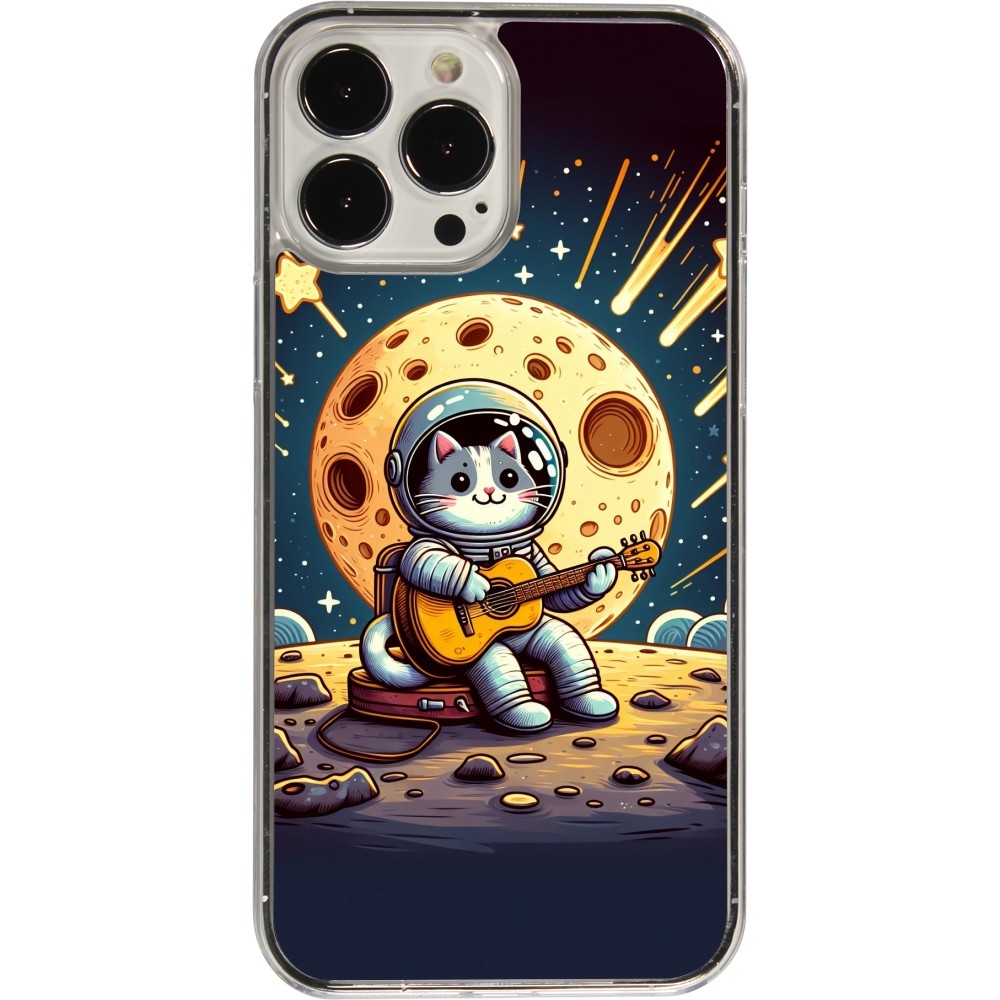 Coque iPhone 13 Pro Max - Plastique transparent AstroCat RockLune