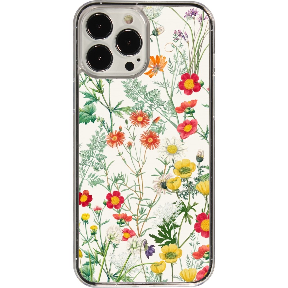 Coque iPhone 13 Pro Max - Plastique transparent Flora Botanical Wildlife