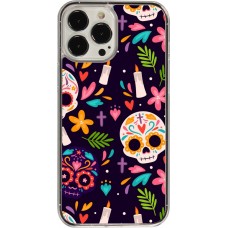 Coque iPhone 13 Pro Max - Plastique transparent Halloween 2023 mexican style